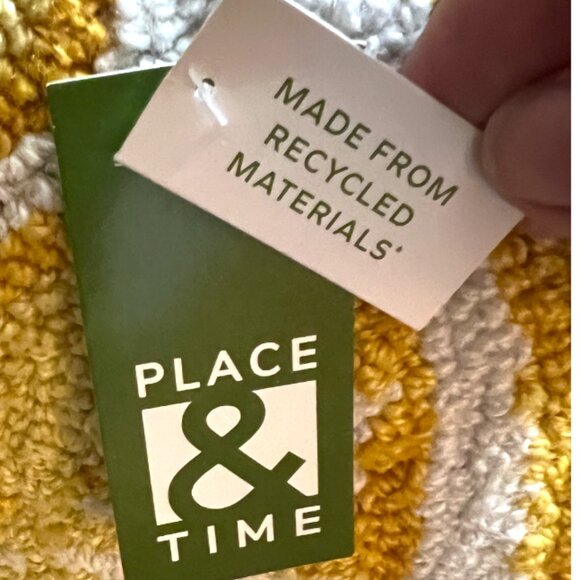 NWT! Fantastic PLACE & TIME Lemon Wedge Hooked Accent Pillow 20” x 11” - Picture 7 of 10